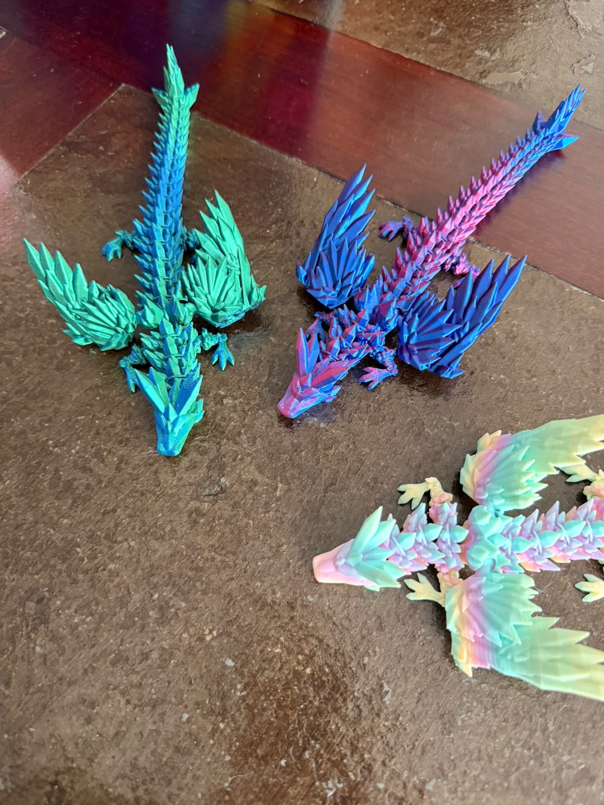 Dragón de Cristal Articulado 3D – Fidget Flexible
