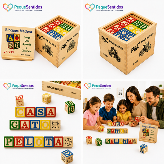 CUBO LETRAS DE MADERA
