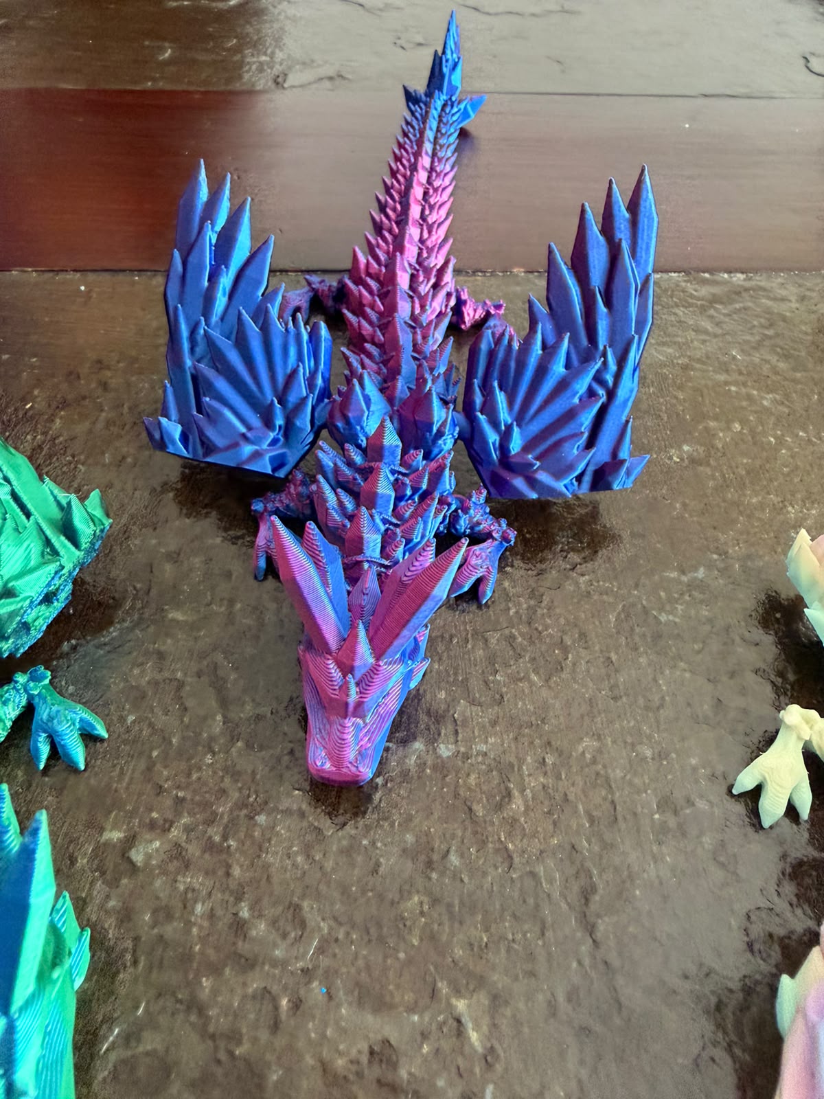 Dragón de Cristal Articulado 3D – Fidget Flexible