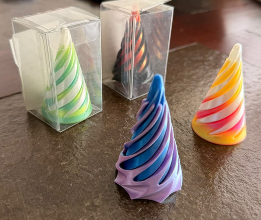 Cono Sensorial Espiral 3D – Fidget Cinético