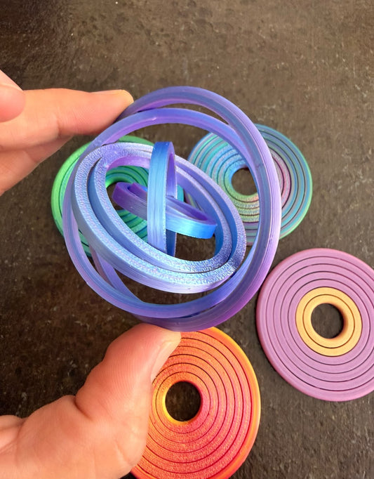 Anillos Cinéticos 3D – Fidget Transformable