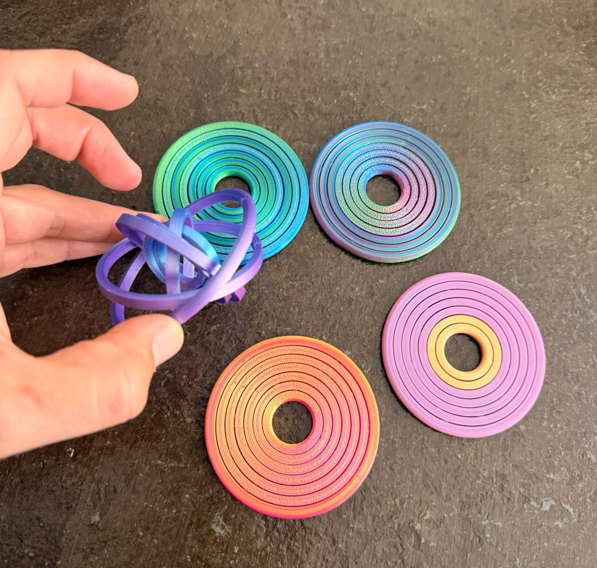 Anillos Cinéticos 3D – Fidget Transformable