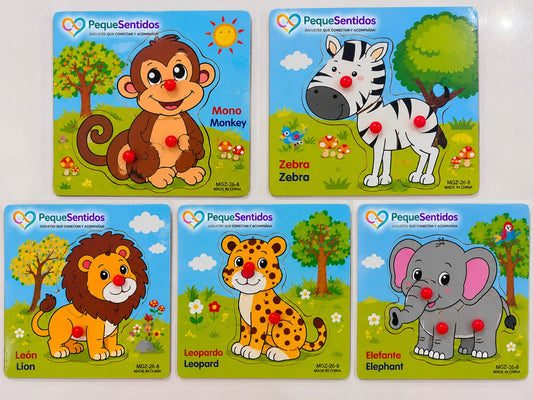 Puzzle Animales y medio transporte
