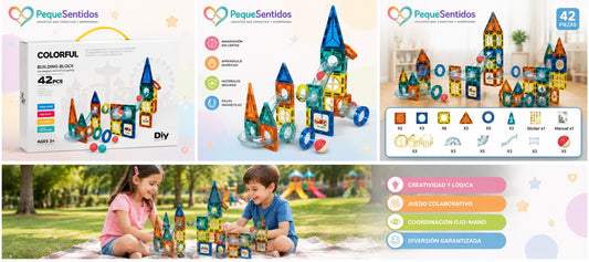 Bloques Magneticos multicolor 42pcs