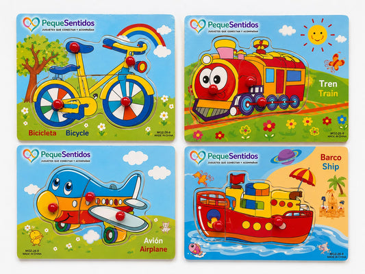 Puzzle Animales y medio transporte